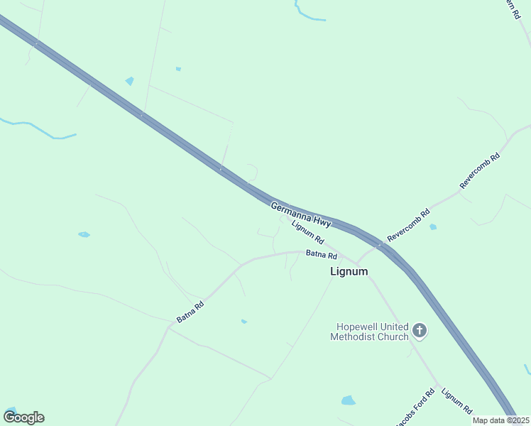 map of restaurants, bars, coffee shops, grocery stores, and more near 23196 Germanna Highway in Lignum