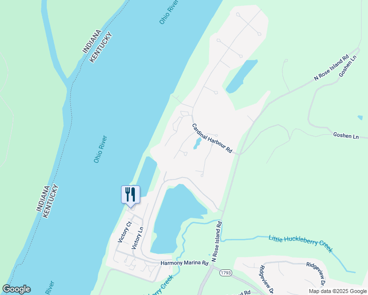 map of restaurants, bars, coffee shops, grocery stores, and more near 1904 Landing Road in Prospect