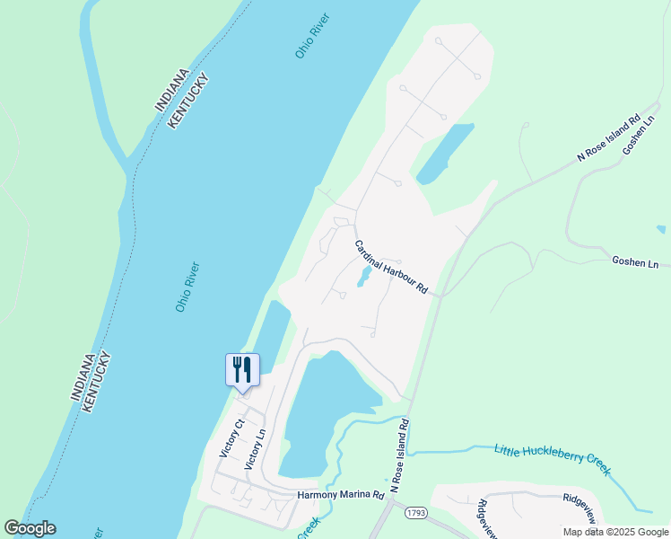 map of restaurants, bars, coffee shops, grocery stores, and more near 1904 Landing Road in Prospect