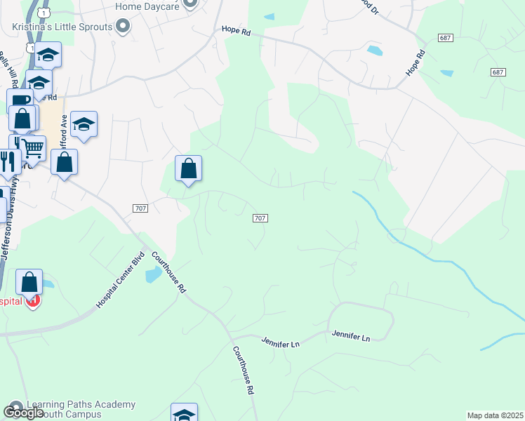 map of restaurants, bars, coffee shops, grocery stores, and more near 85 Dent Road in Stafford