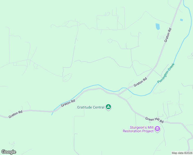map of restaurants, bars, coffee shops, grocery stores, and more near 11930 Graton Road in Sebastopol