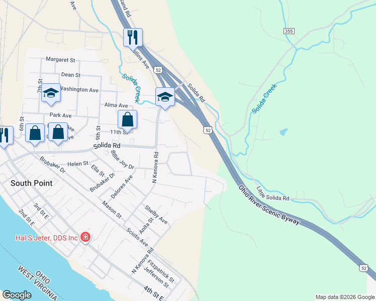 map of restaurants, bars, coffee shops, grocery stores, and more near in Burlington