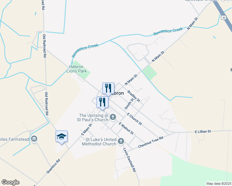map of restaurants, bars, coffee shops, grocery stores, and more near in Hebron