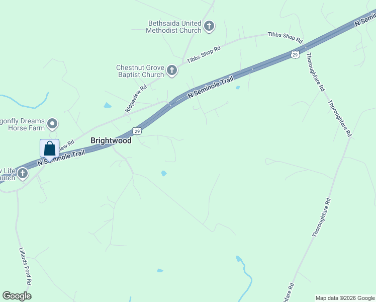 map of restaurants, bars, coffee shops, grocery stores, and more near 21 Burks Lane in Brightwood