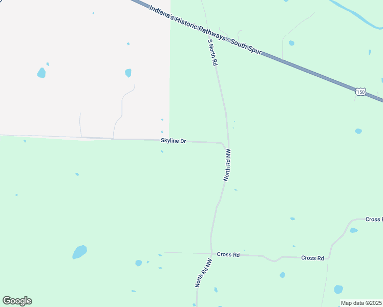 map of restaurants, bars, coffee shops, grocery stores, and more near 2893 Skyline Drive Northwest in Depauw