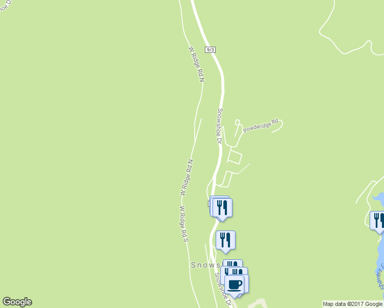 map of restaurants, bars, coffee shops, grocery stores, and more near West Ridge Road North in Dunmore