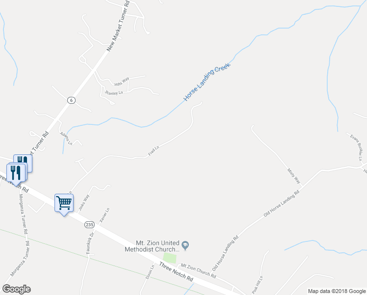 map of restaurants, bars, coffee shops, grocery stores, and more near 27455 Fred Lane in Mechanicsville