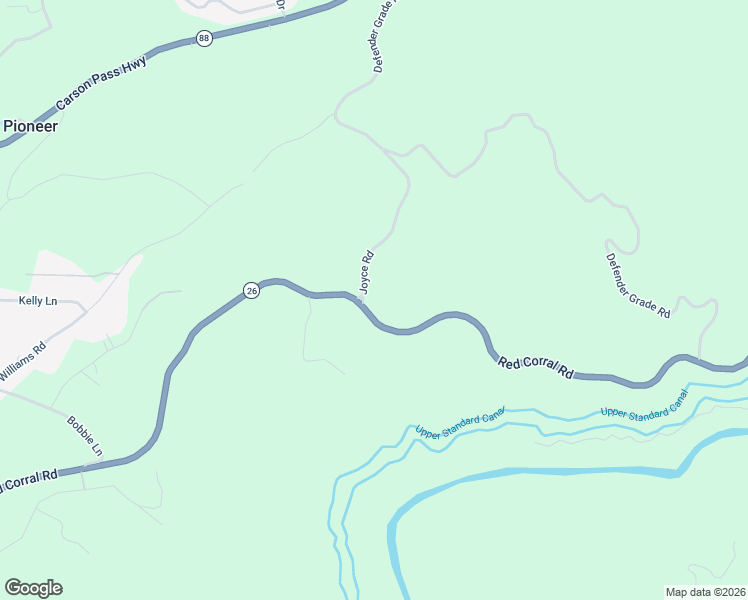 map of restaurants, bars, coffee shops, grocery stores, and more near 14730 Joyce Road in Pioneer
