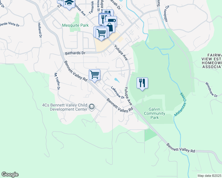 map of restaurants, bars, coffee shops, grocery stores, and more near 2639 Lago Oaks Drive in Santa Rosa