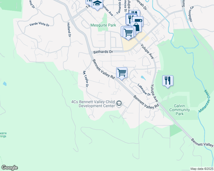 map of restaurants, bars, coffee shops, grocery stores, and more near 4370 Raymonde Way in Santa Rosa