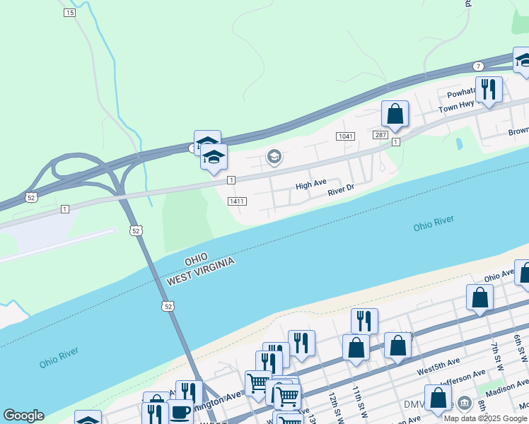 map of restaurants, bars, coffee shops, grocery stores, and more near 10 Pvt Dr 149 in Chesapeake