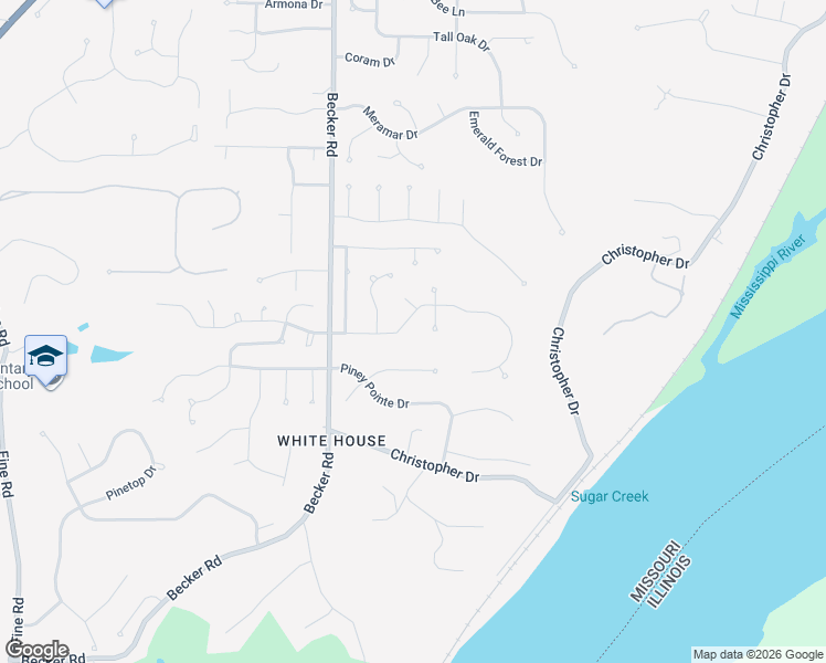 map of restaurants, bars, coffee shops, grocery stores, and more near 7416 Summertime Drive in St. Louis