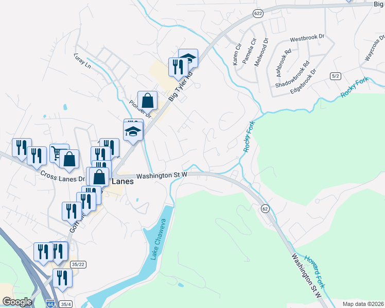 map of restaurants, bars, coffee shops, grocery stores, and more near 5006 Frederick Drive in Charleston