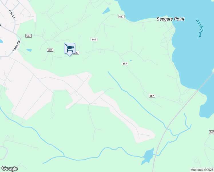 map of restaurants, bars, coffee shops, grocery stores, and more near 101 Aquia Bay Avenue in Stafford
