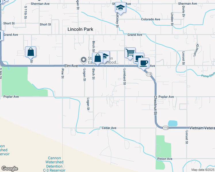 map of restaurants, bars, coffee shops, grocery stores, and more near 1534 Rosedale Lane in Cañon City