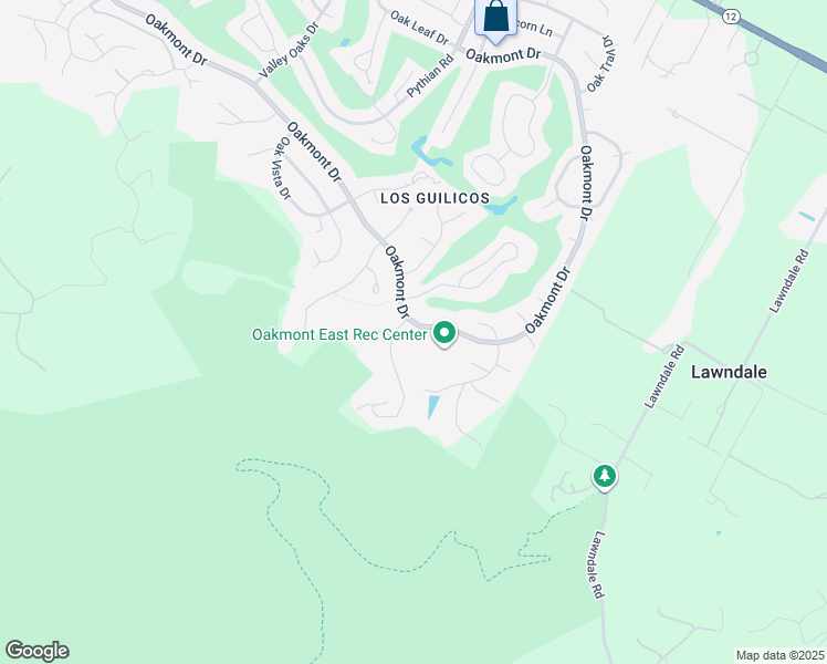 map of restaurants, bars, coffee shops, grocery stores, and more near 7802 Oakmont Drive in Santa Rosa