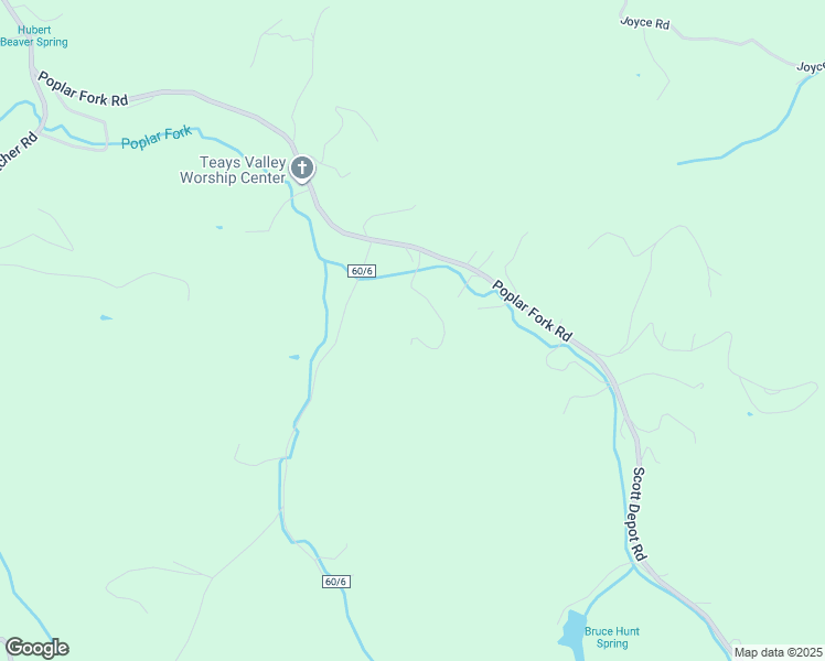 map of restaurants, bars, coffee shops, grocery stores, and more near 2248 Poplar Fork Road in Putnam County