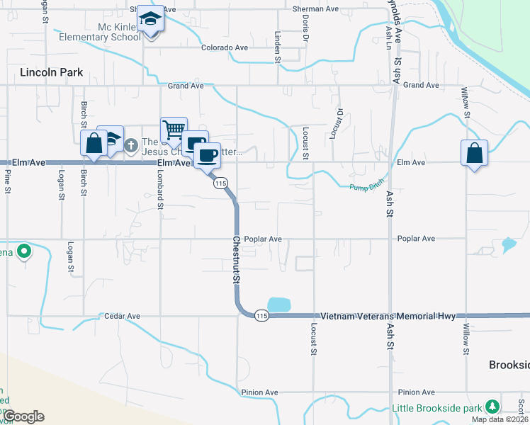 map of restaurants, bars, coffee shops, grocery stores, and more near 1532 Chestnut St in Cañon City
