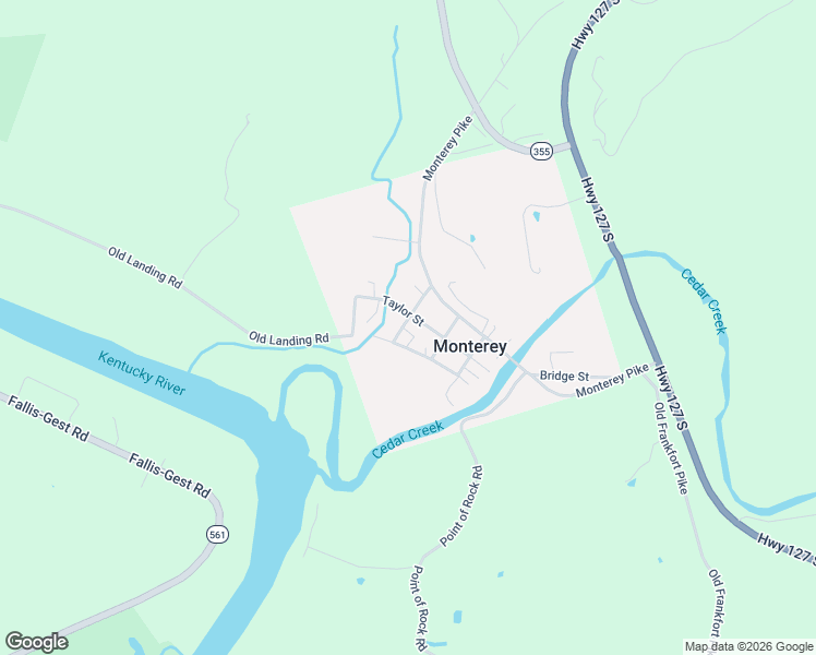 map of restaurants, bars, coffee shops, grocery stores, and more near 135 Clyde Street in Owenton