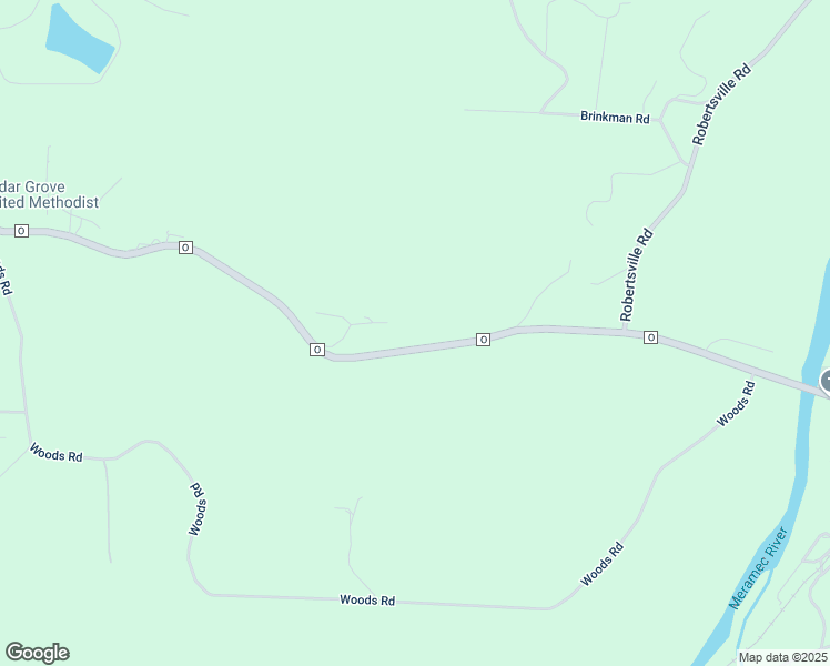 map of restaurants, bars, coffee shops, grocery stores, and more near 7817 Highway O in Robertsville