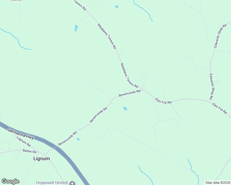 map of restaurants, bars, coffee shops, grocery stores, and more near 24155 Revercomb Road in Lignum