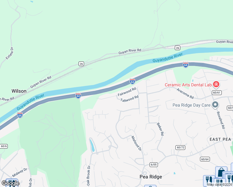 map of restaurants, bars, coffee shops, grocery stores, and more near 580 Tallwood Road in Huntington