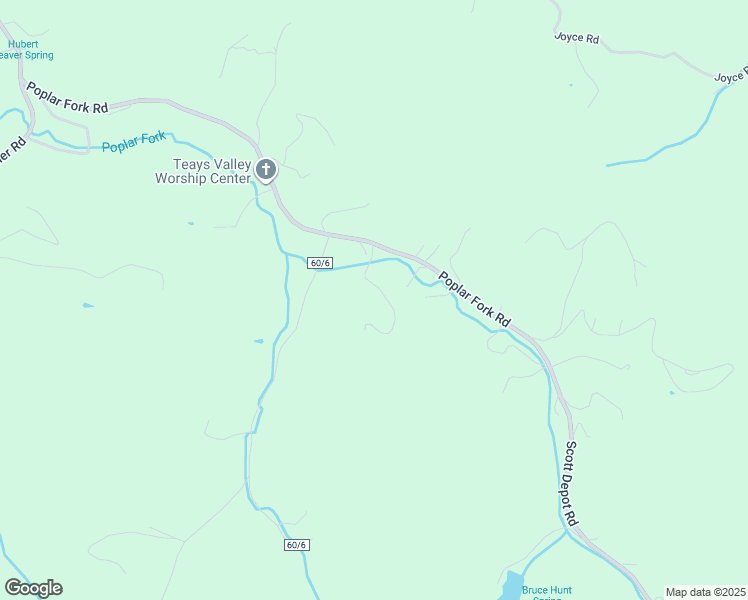 map of restaurants, bars, coffee shops, grocery stores, and more near 2248 Poplar Fork Road in Putnam County