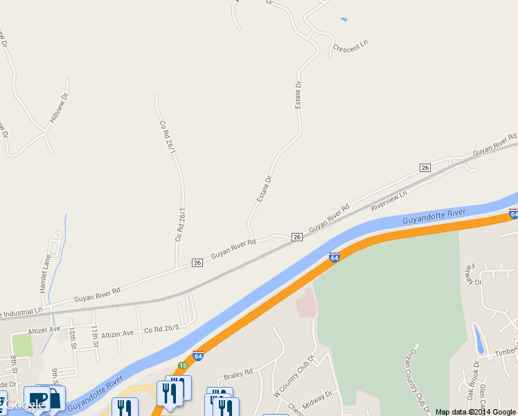 map of restaurants, bars, coffee shops, grocery stores, and more near 106 Estate Dr in Huntington