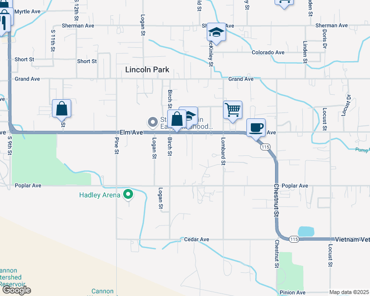 map of restaurants, bars, coffee shops, grocery stores, and more near 1500-1514 Rosedale Lane in Cañon City
