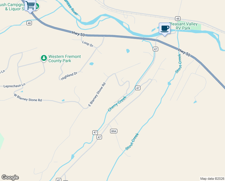 map of restaurants, bars, coffee shops, grocery stores, and more near 242 East Blarney Stone Road in Howard