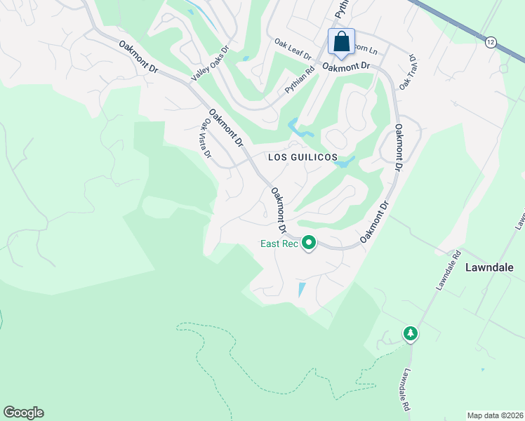 map of restaurants, bars, coffee shops, grocery stores, and more near 430 Woodley Place in Santa Rosa