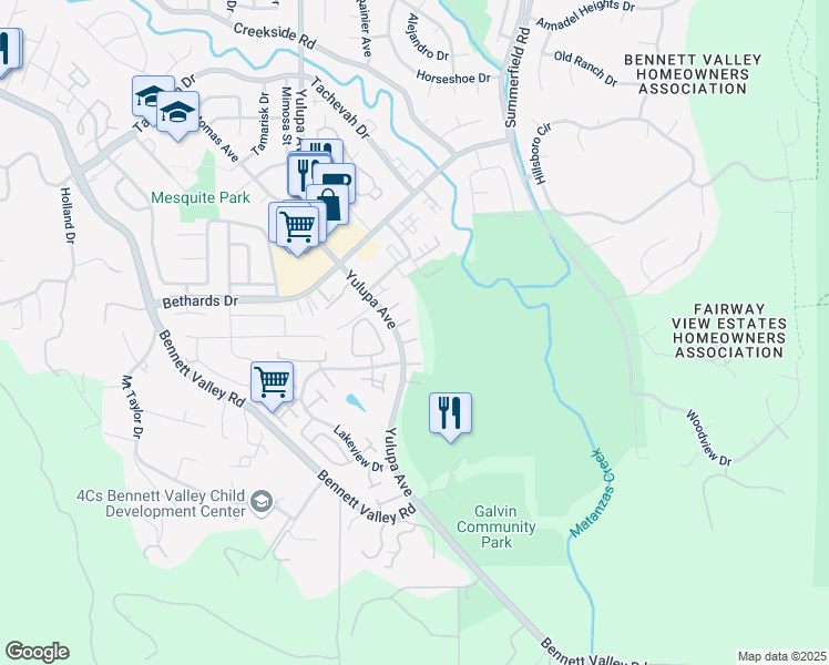 map of restaurants, bars, coffee shops, grocery stores, and more near 2994 Yulupa Avenue in Santa Rosa