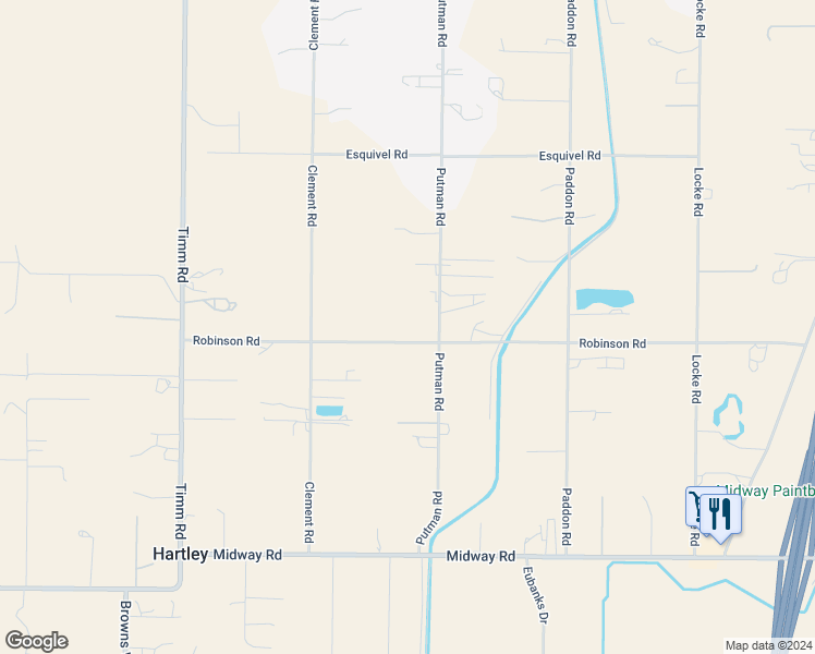 map of restaurants, bars, coffee shops, grocery stores, and more near 7447 Putman Road in Vacaville