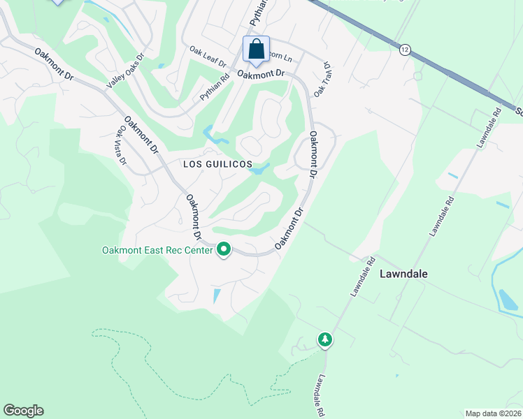 map of restaurants, bars, coffee shops, grocery stores, and more near 352 Singing Brook Circle in Santa Rosa
