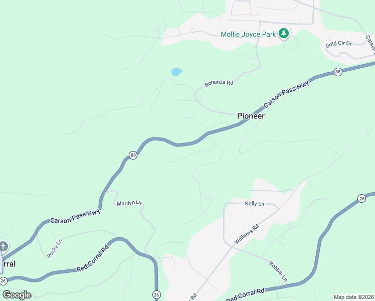 map of restaurants, bars, coffee shops, grocery stores, and more near 23456 Robin Road in Pioneer