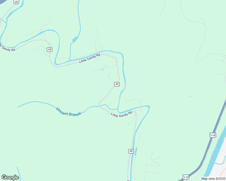 map of restaurants, bars, coffee shops, grocery stores, and more near 5961 Little Sandy Road in Elkview