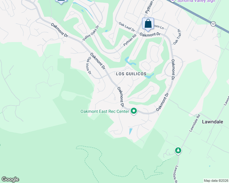 map of restaurants, bars, coffee shops, grocery stores, and more near 430 Woodley Place in Santa Rosa