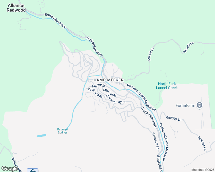 map of restaurants, bars, coffee shops, grocery stores, and more near 86 Front Street in Healdsburg