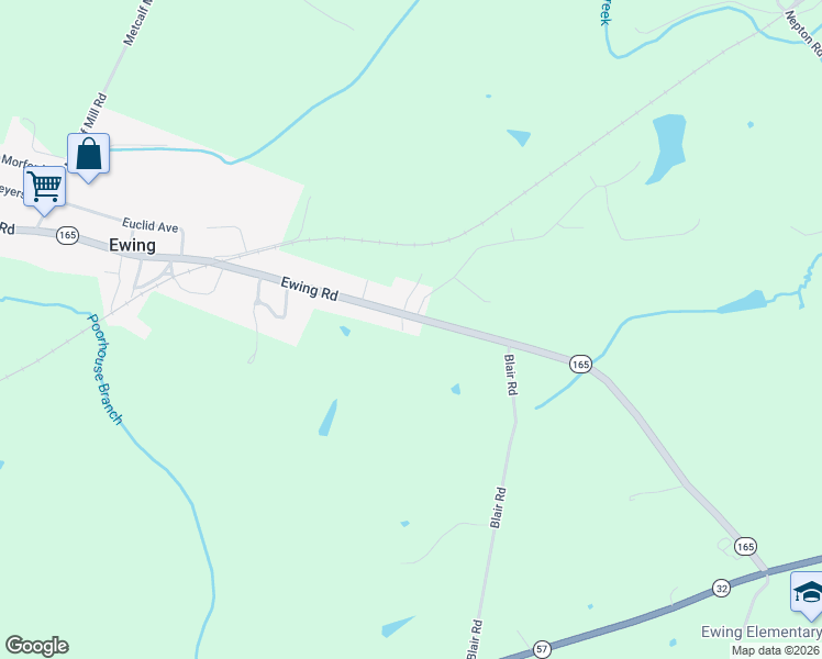 map of restaurants, bars, coffee shops, grocery stores, and more near 979 Ewing Road in Ewing