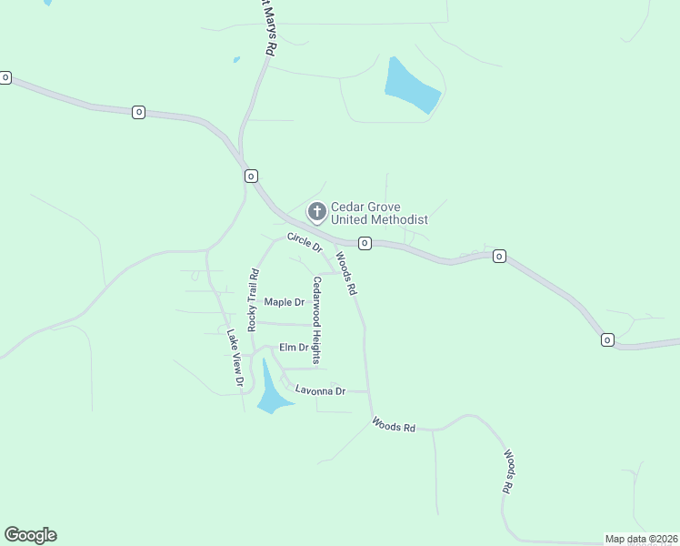 map of restaurants, bars, coffee shops, grocery stores, and more near 4795 Woods Road in Robertsville