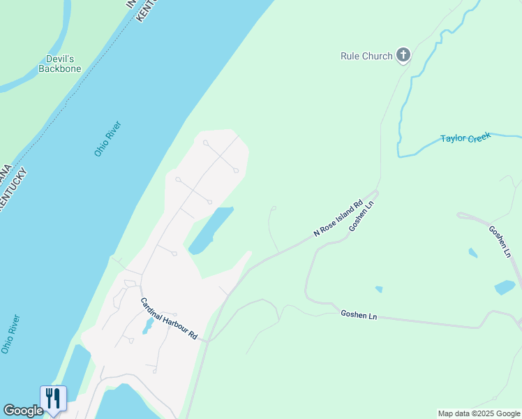 map of restaurants, bars, coffee shops, grocery stores, and more near 13710 Mockingbird Drive in Prospect