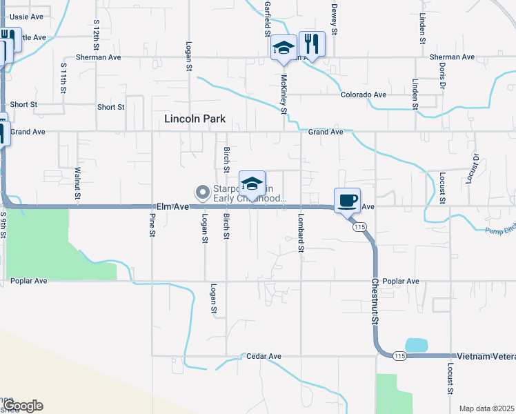 map of restaurants, bars, coffee shops, grocery stores, and more near 1500 Rosedale Lane in Cañon City