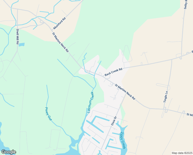 map of restaurants, bars, coffee shops, grocery stores, and more near 11236 Saint Martins Neck Road in Bishopville