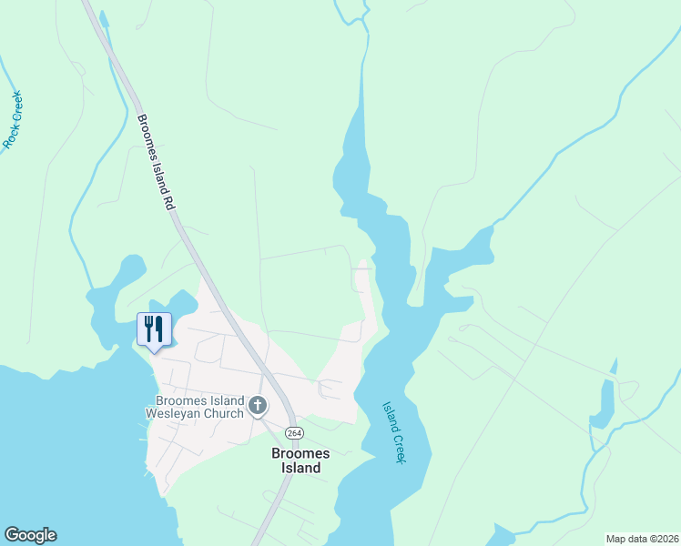 map of restaurants, bars, coffee shops, grocery stores, and more near 3770 Fish Hook Drive in Broomes Island