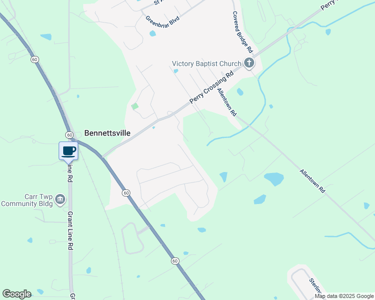 map of restaurants, bars, coffee shops, grocery stores, and more near 11616 Valley Forge in Sellersburg
