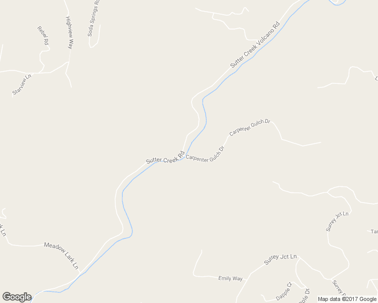 map of restaurants, bars, coffee shops, grocery stores, and more near 16735 Carpenter Gulch Drive in Sutter Creek