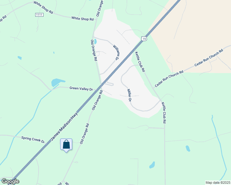 map of restaurants, bars, coffee shops, grocery stores, and more near 11345 Pauline Court in Culpeper