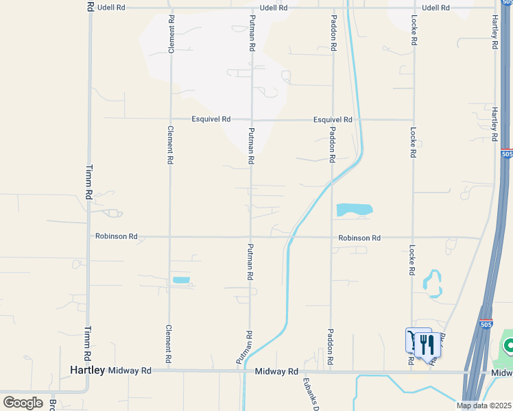 map of restaurants, bars, coffee shops, grocery stores, and more near 7466 Putman Road in Vacaville