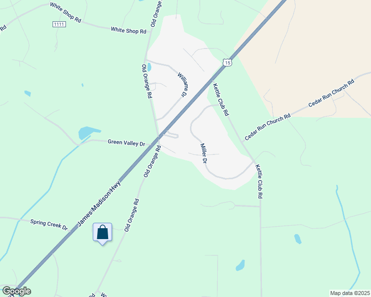 map of restaurants, bars, coffee shops, grocery stores, and more near 11345 Pauline Court in Culpeper