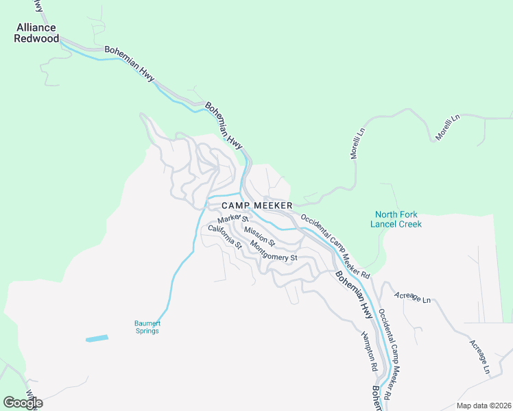 map of restaurants, bars, coffee shops, grocery stores, and more near in Occidental